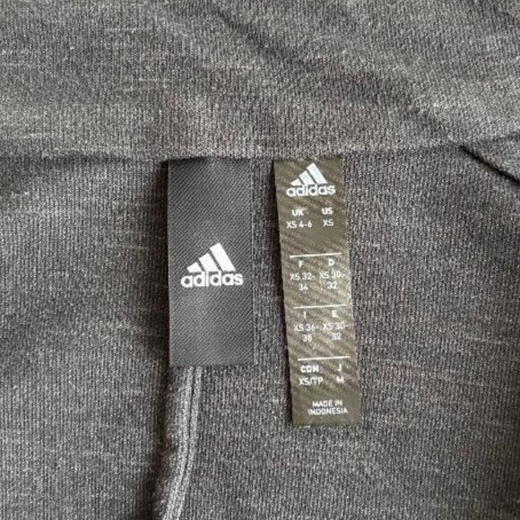 Adidas Women's Heart Racer Track Heathered Charcoal Grey Jacket - Picture 8 of 11